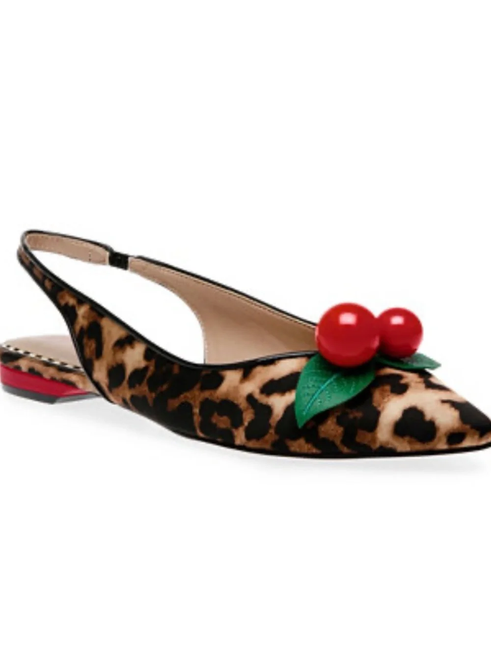 Betsey Johnson Women's Junniper Cherry Detailed Slingback Flats